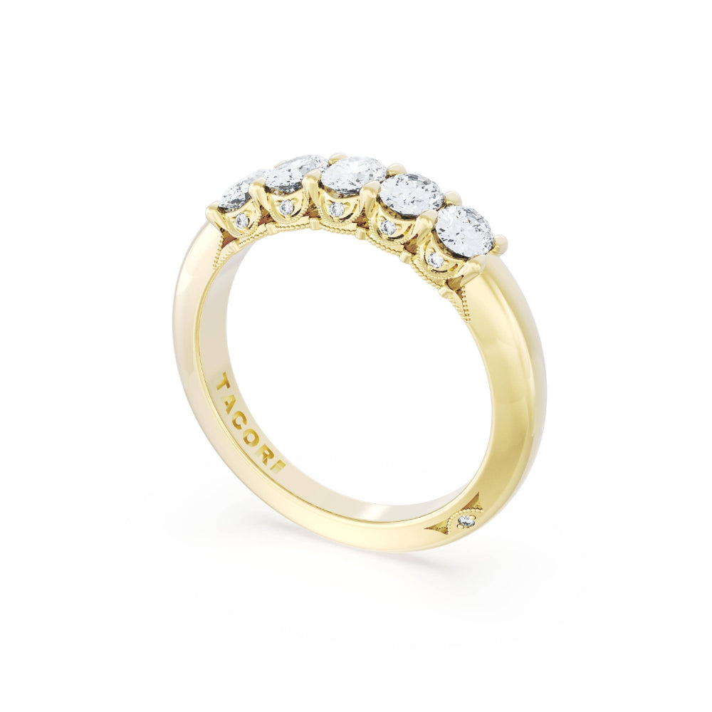Tacori 18k Gold Classic Crescent RoyalT Oval Cut Diamond Band