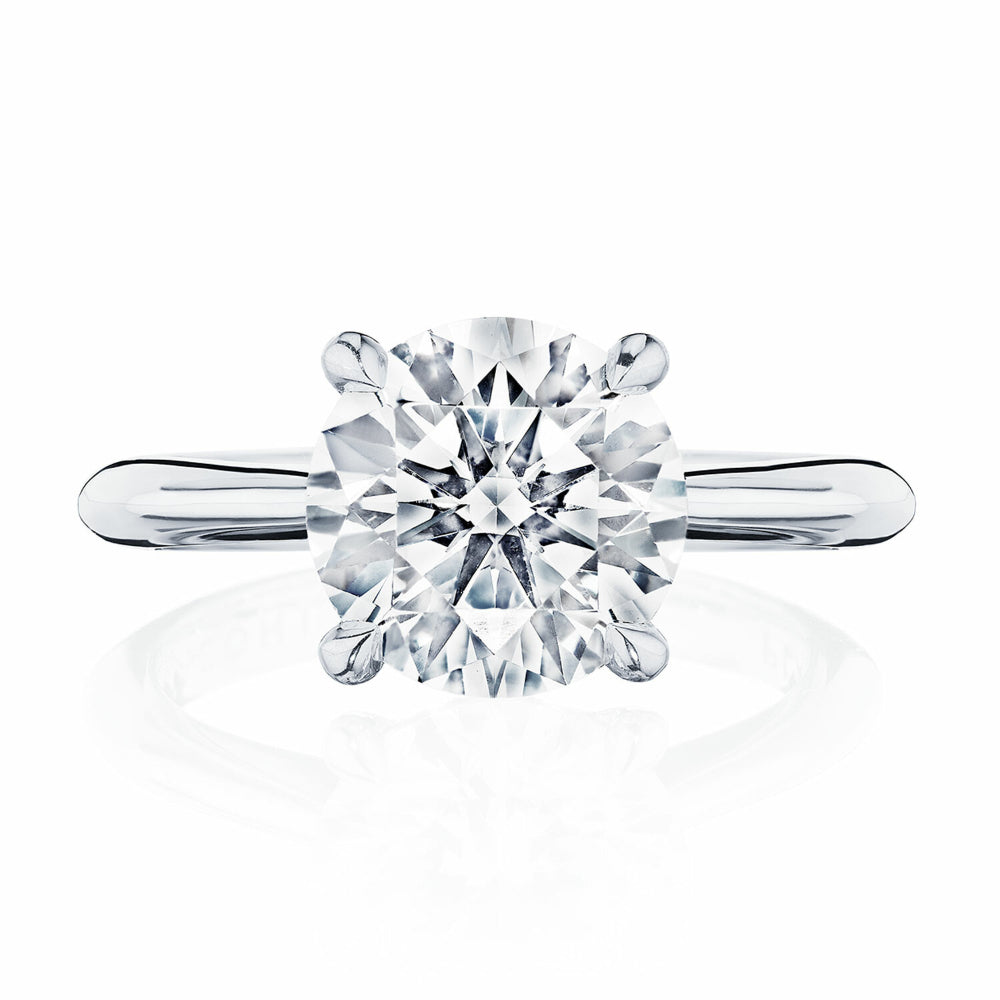 Tacori 18k Gold Founder's Collection Blank Round Center Diamond Solitaire Engagement Ring