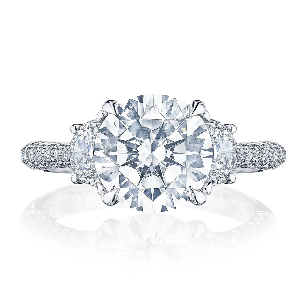 Tacori Founder's Collection, RoyalT Round 3-Stone Engagment Ring