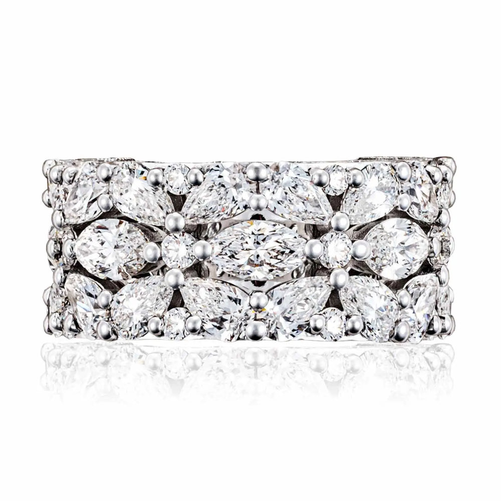 Tacori East West Marquise and Pear Mosaic Wide Band