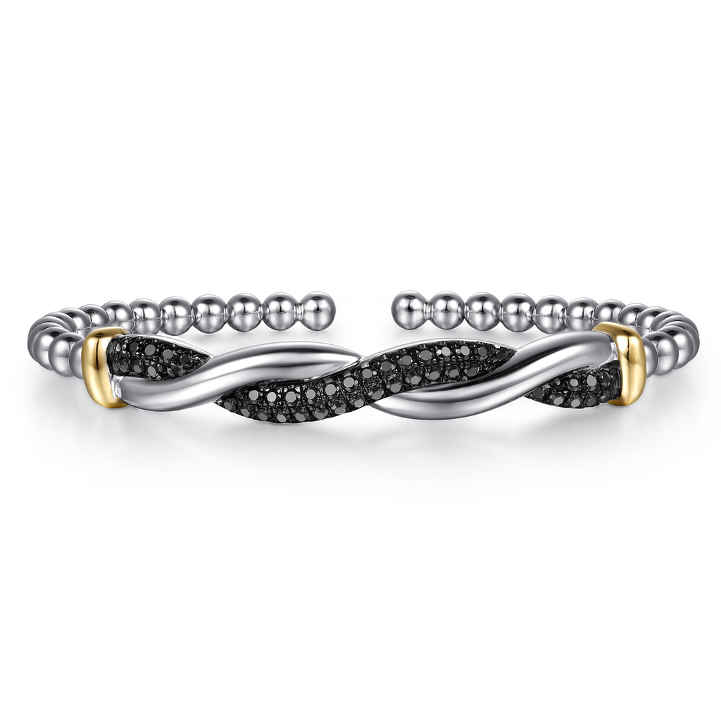 Silver bracelet on a white background