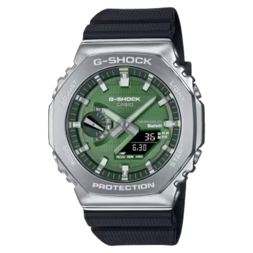 G-Shock G-Steel 2100 Series Solar Watch, Green Dial GBM2100A-1A3