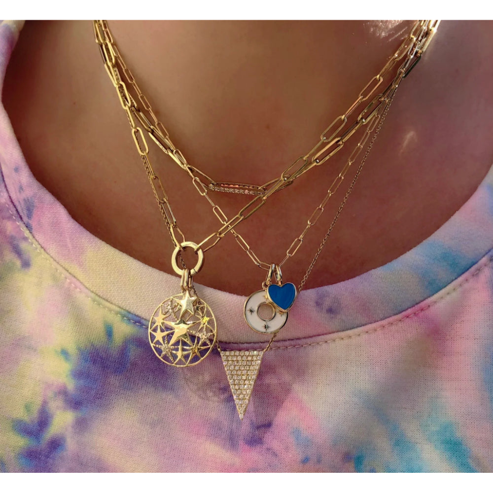 Rachel Reid 14k Round Charm Clip Necklace