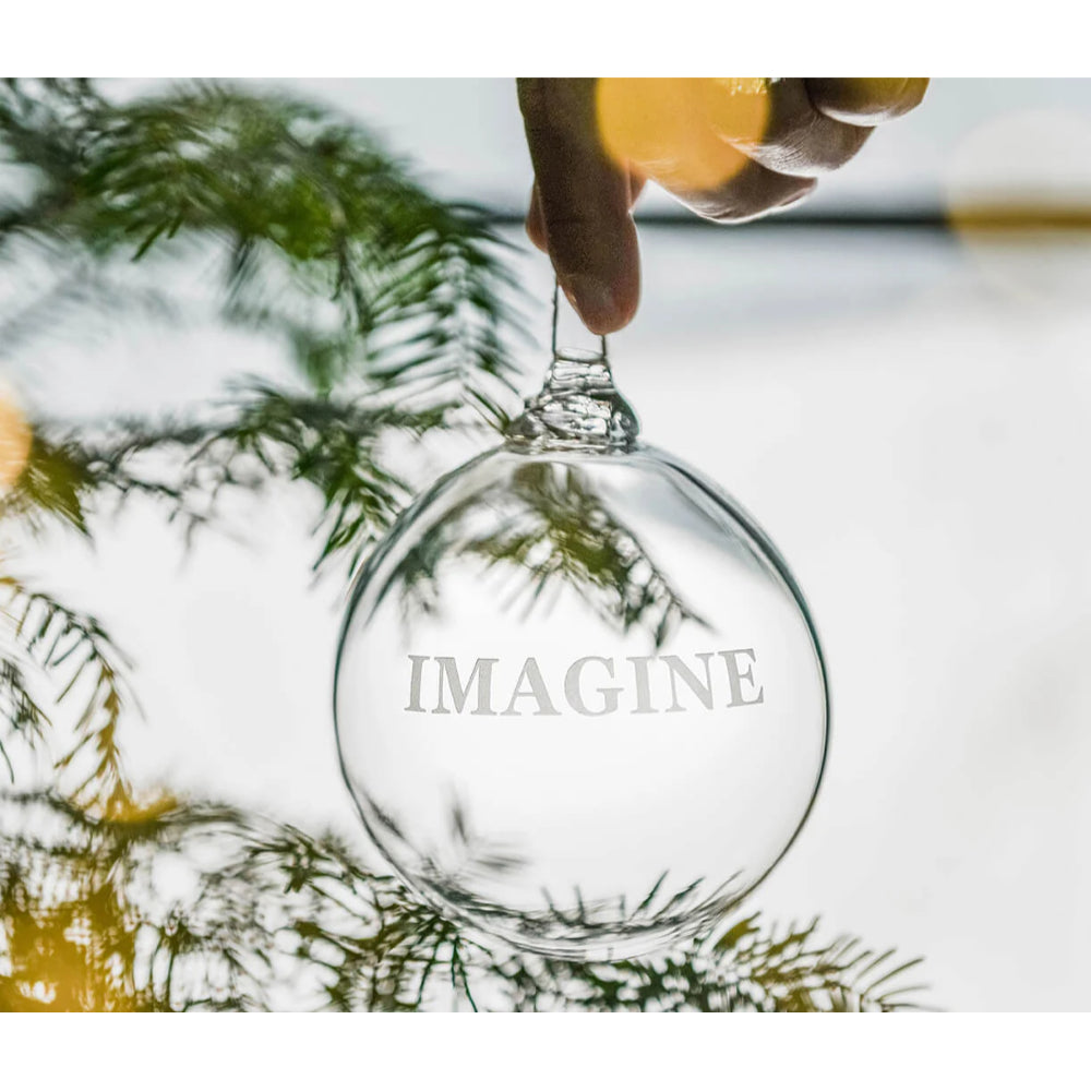 Simon Pearce "Imagine" Round Ornament