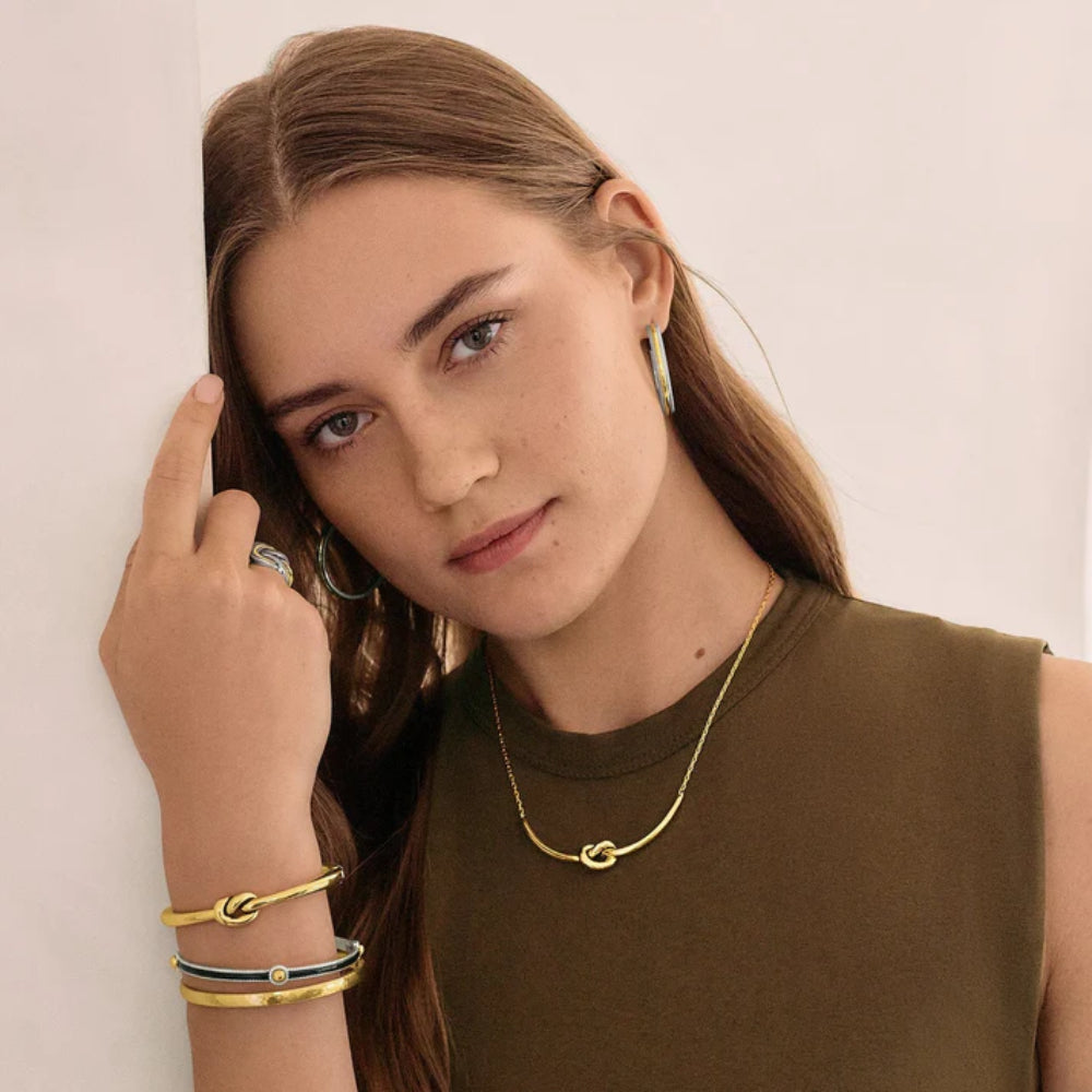 Brighton Interlok Single Knot Hinged Bangle