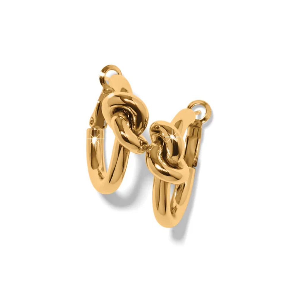 Brighton Interlok Single Knot Hoop Earrings - Gold