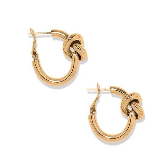 Brighton Interlok Single Knot Hoop Earrings - Gold