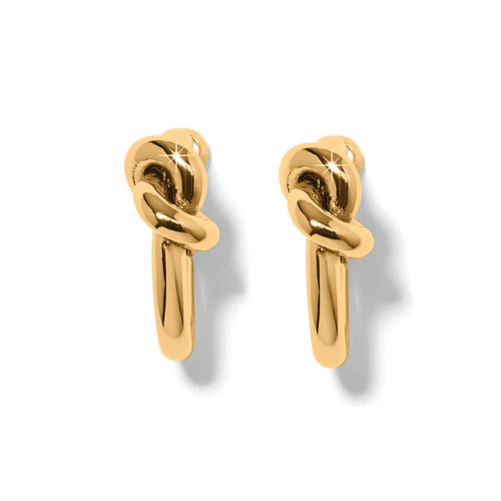 Brighton Interlok Single Knot Hoop Earrings - Gold