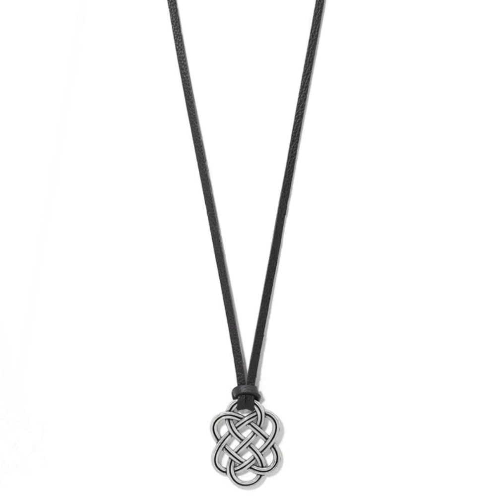 Brighton Interlok Trellis Leather Necklace