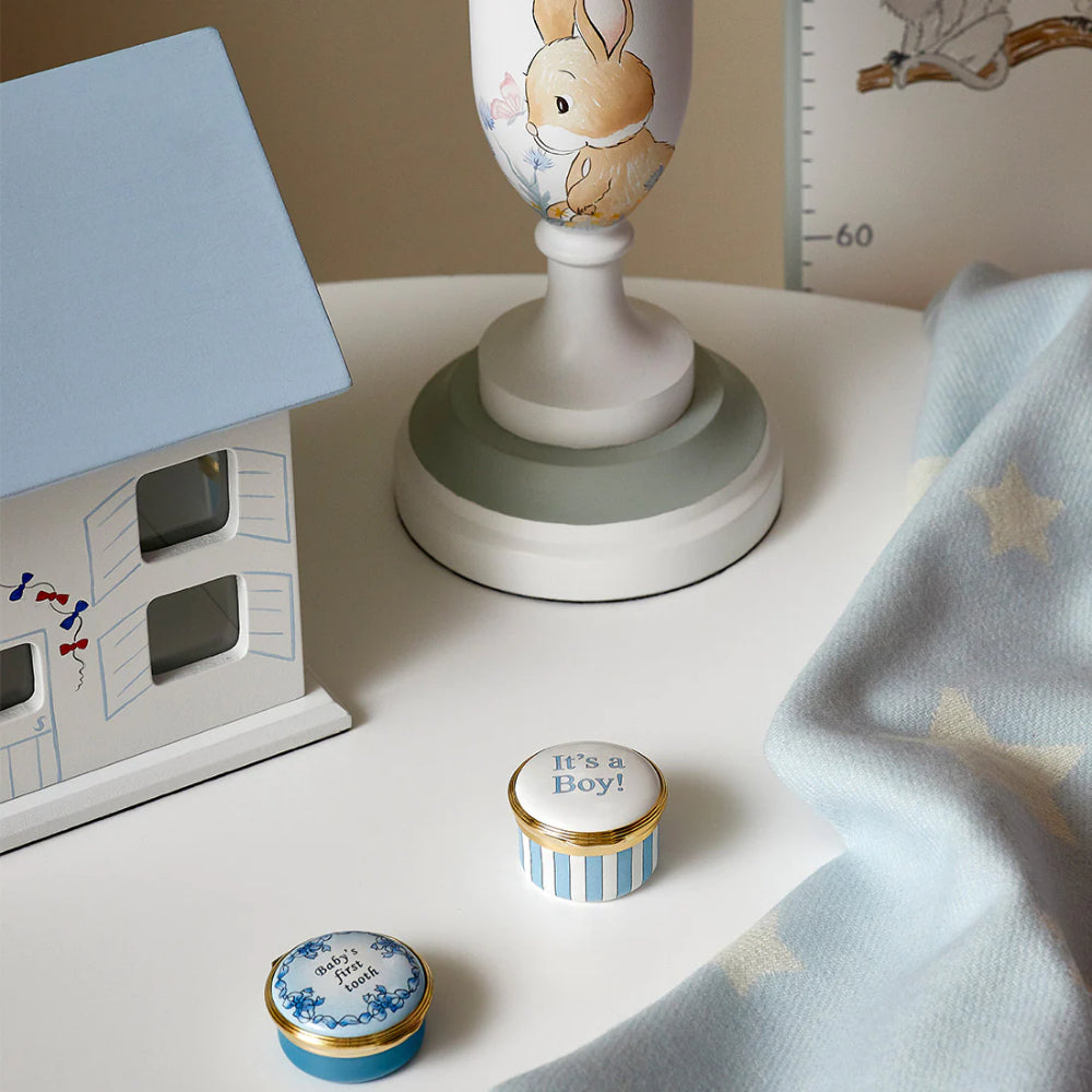 Halcyon Days Baby's First Tooth Enamel Box