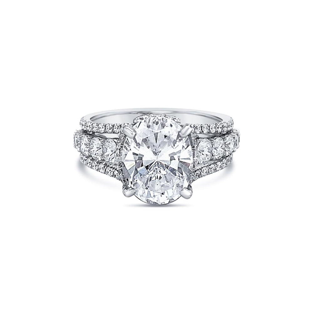 Jack Kelége 18k Gold Oval-Cut Diamond Engagement Ring