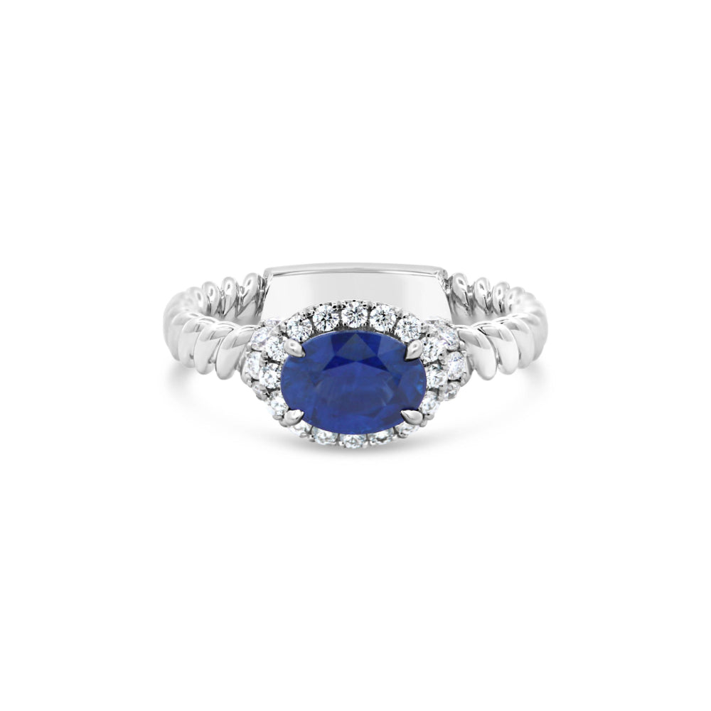 Jack Kelege 18k Sapphire and Diamond Ring
