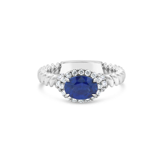 Jack Kelege 18k Sapphire and Diamond Ring