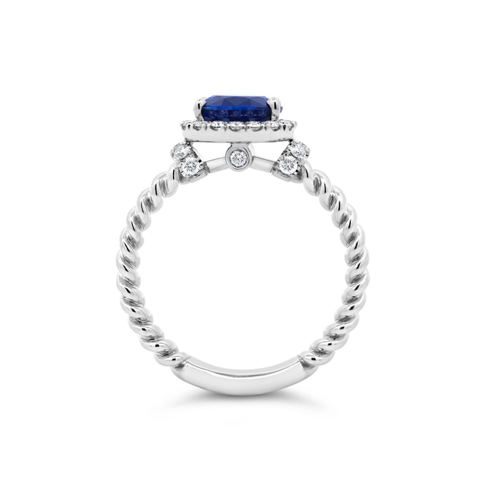 Jack Kelege 18k Sapphire and Diamond Ring