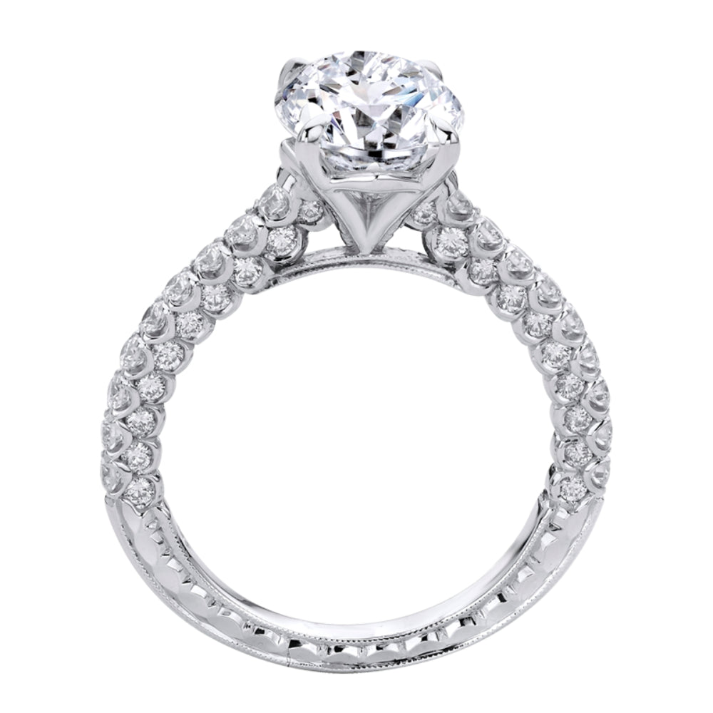 Jack Kelége 18k Gold Oval-Cut 3 Sided Diamond Engagement Ring