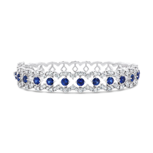 Jack Kelege 18k Sapphire and Diamond Bracelet