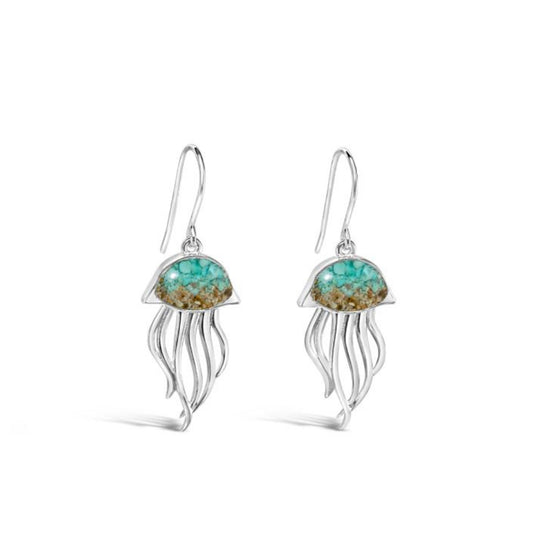 Dune Jewelry Jellyfish Drop Earrings - Turquoise Gradient