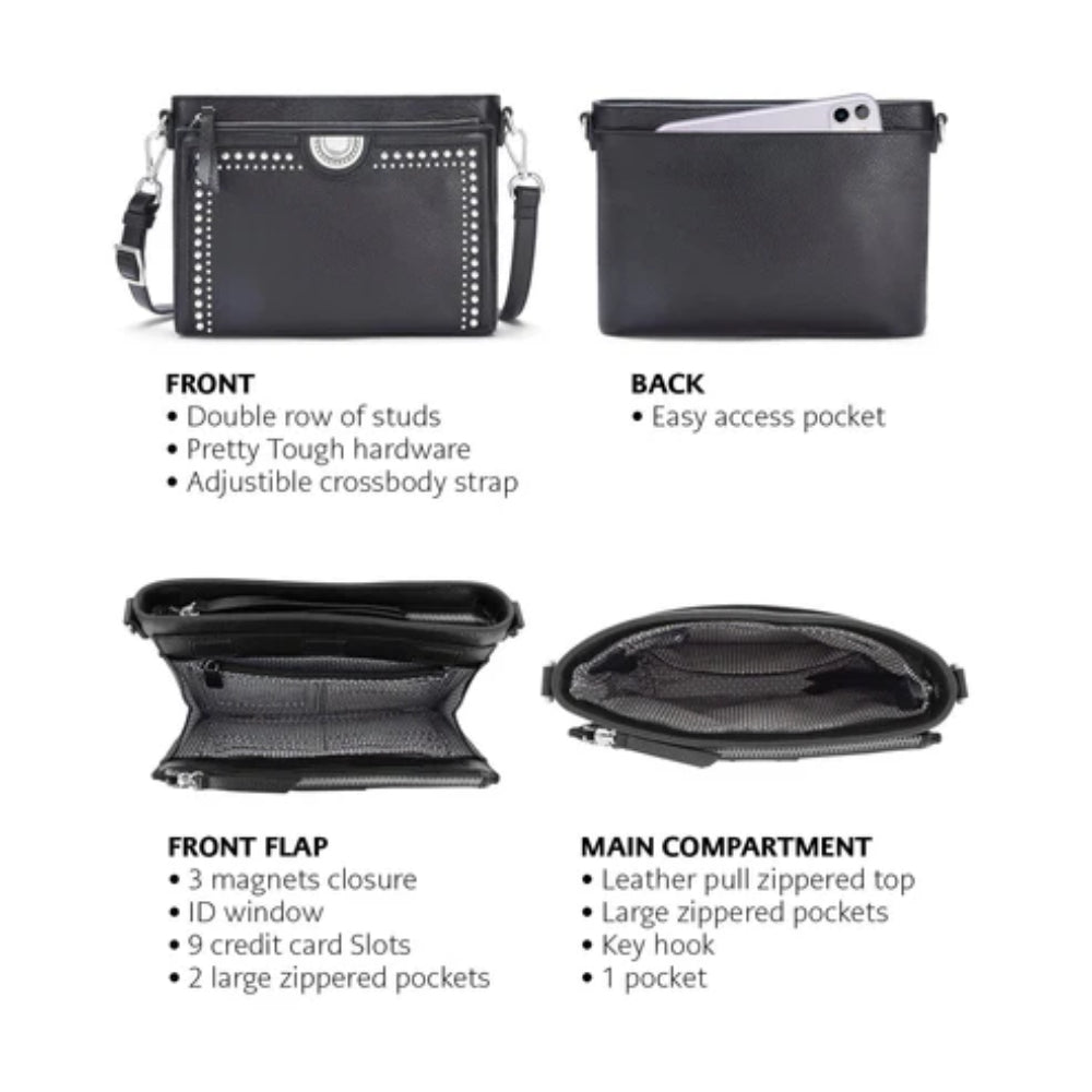 Brighton Jordyn Cross Body Organizer - Black