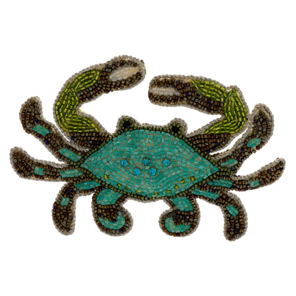 Karma Crab Beaded Blue Ornament