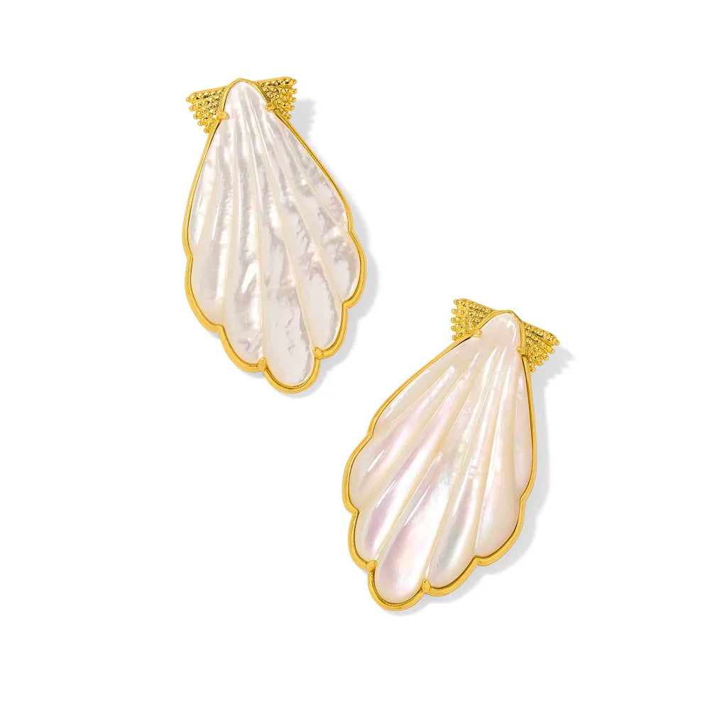 Kendra Scott Vintage Gold Alexa Statement Earrings