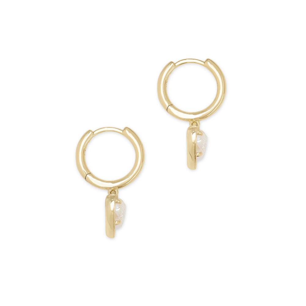 Kendra Scott Ari Heart Gold Huggie Earrings