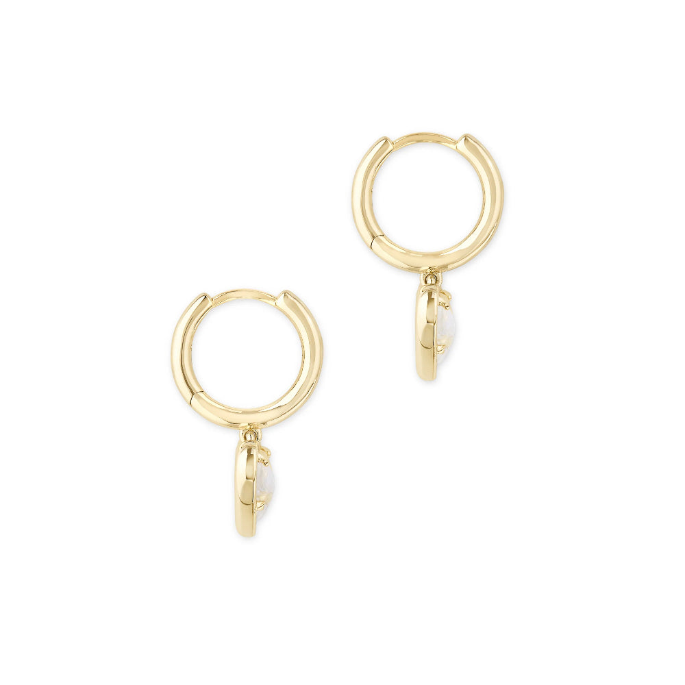 Kendra Scott Ari Heart Gold Huggie Earrings