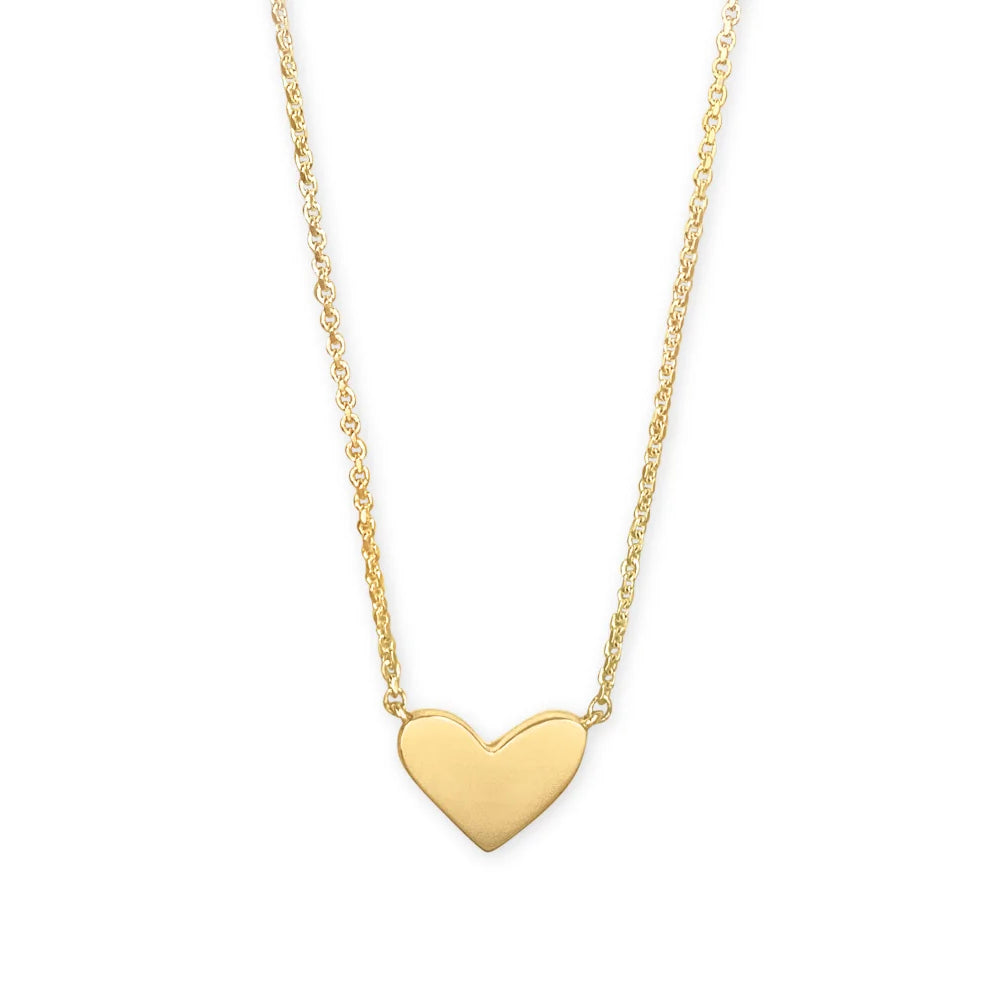 Kendra Scott Ari Heart Short Pendant Necklace in 18k Gold Vermeil