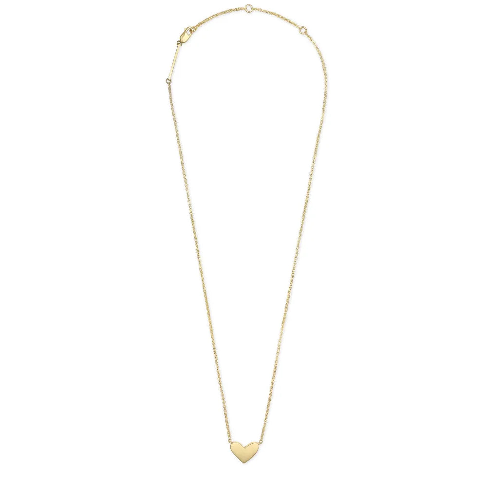 Kendra Scott Ari Heart Short Pendant Necklace in 18k Gold Vermeil