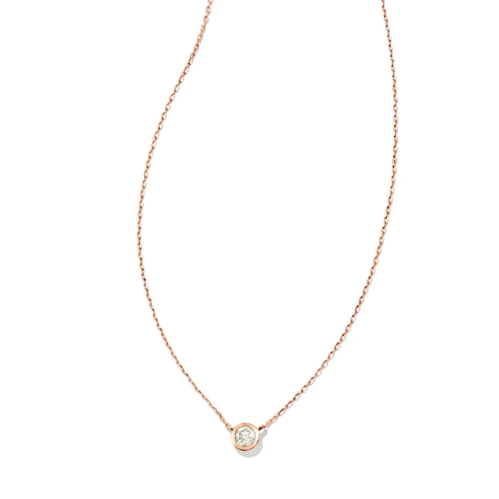Kendra Scott Audrey 14k Gold Pendant Necklace in .15ct White Diamond