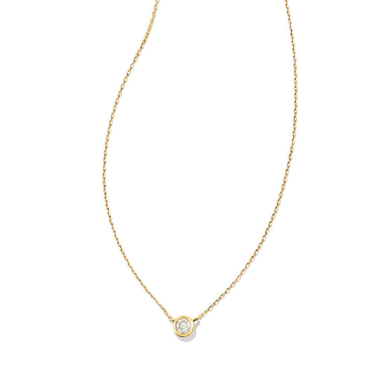Kendra Scott Audrey 14k Yellow Gold Pendant Necklace in .15ct White Diamond