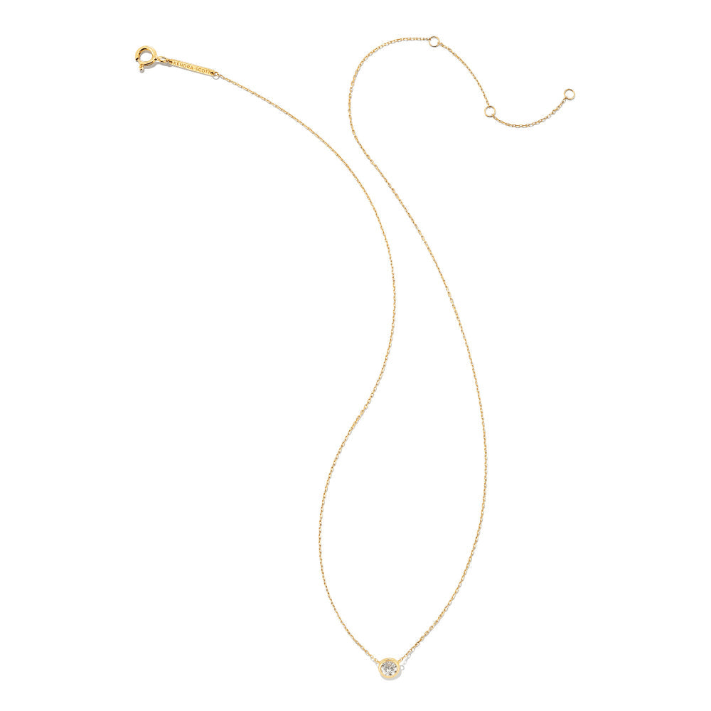 Kendra Scott Audrey 14k Gold Pendant Necklace in .25ct Diamond