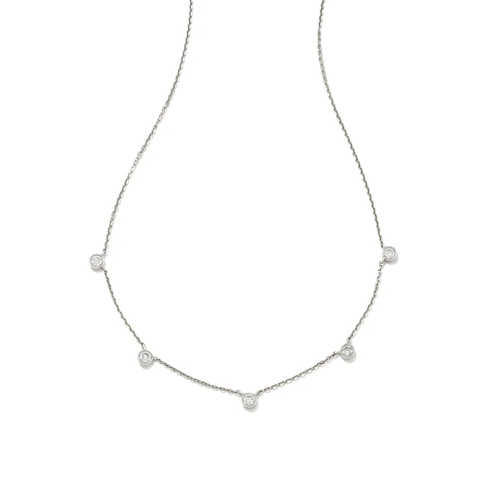 KENDRA SCOTT 14K ホワイトダイヤモンド Kendra Scott Audrey 14k Gold Strand Necklace in White Diamond