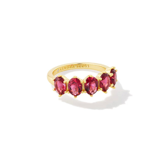 Kendra Scott Cailin Red Crystal Ring- Size 6