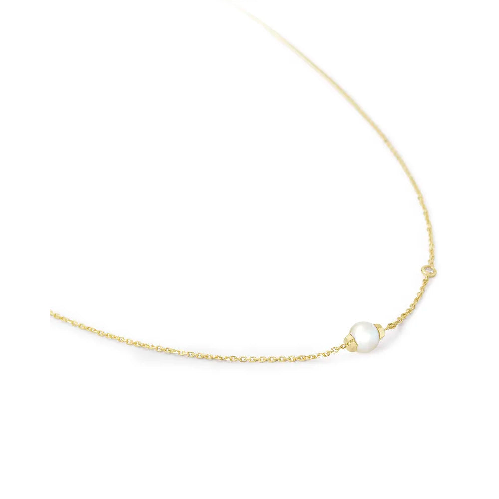 Kendra Scott Cathleen 14k Yellow Gold Pendant Necklace in Pearl