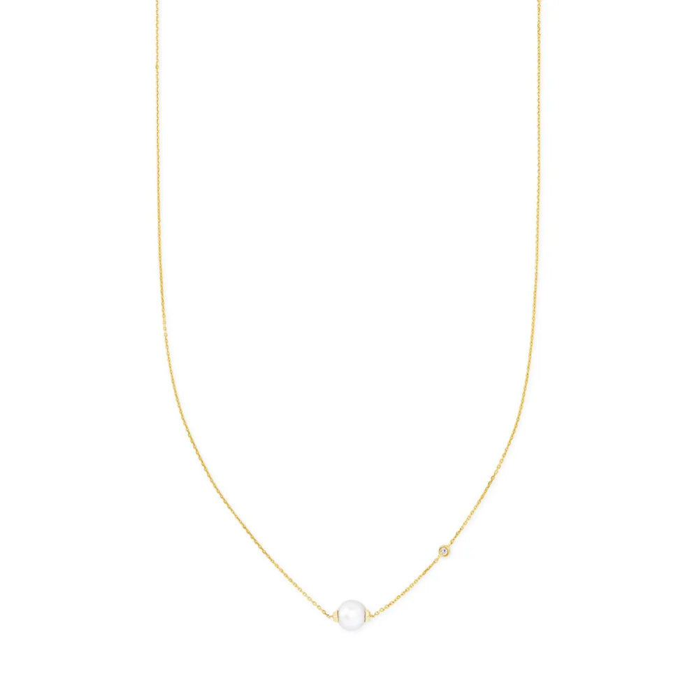 Kendra Scott Cathleen 14k Yellow Gold Pendant Necklace in Pearl