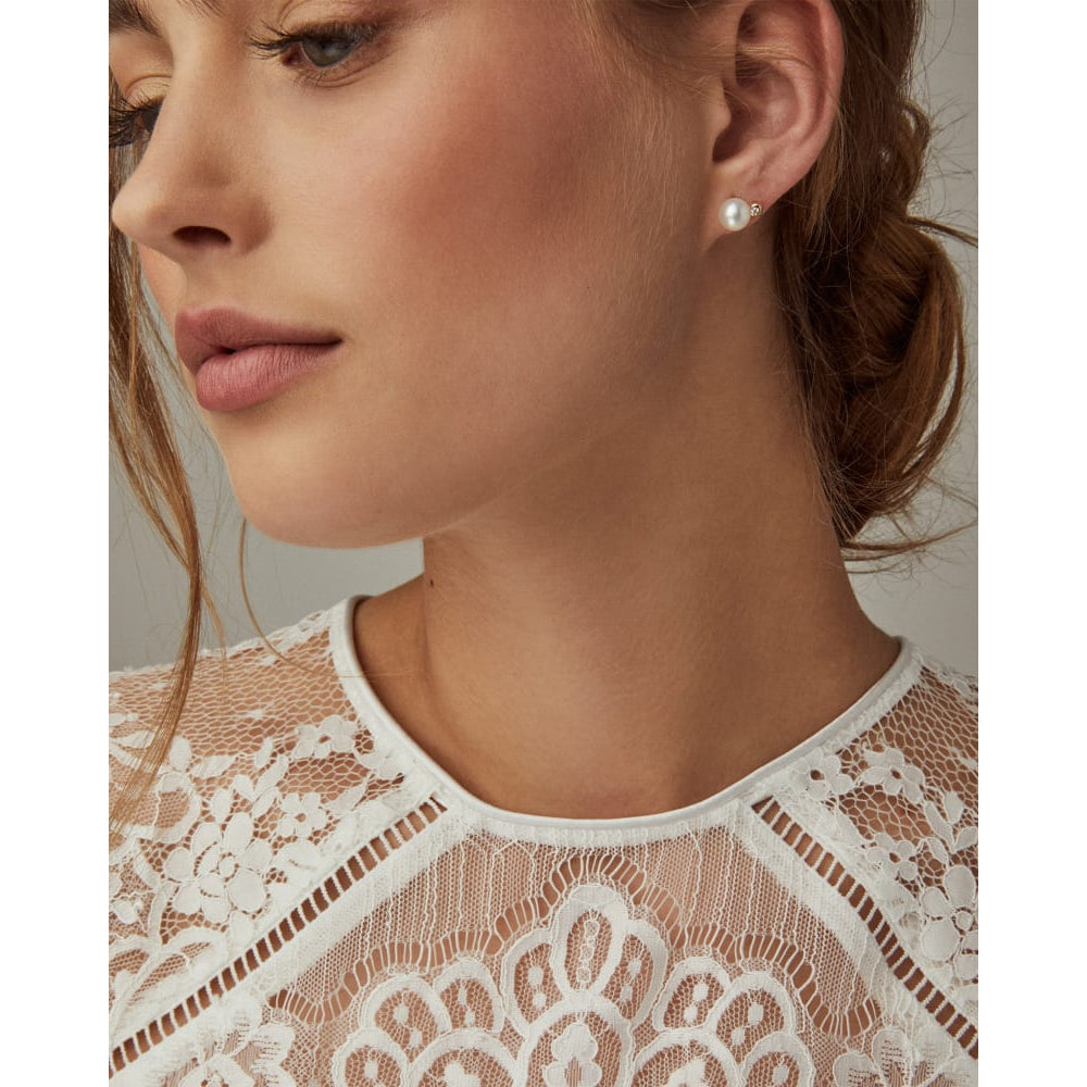 Kendra Scott Cathleen 14k Yellow Gold Pearl Stud Earrings