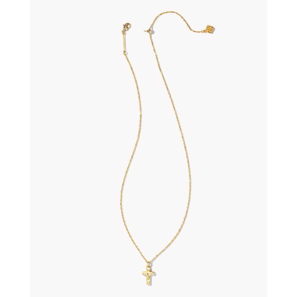 Kendra Scott Cross Pendant Necklace in Gold