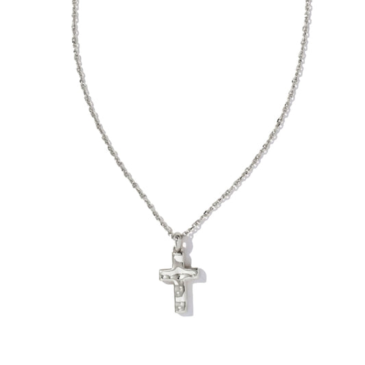 Kendra Scott Cross Pendant Necklace in Silver