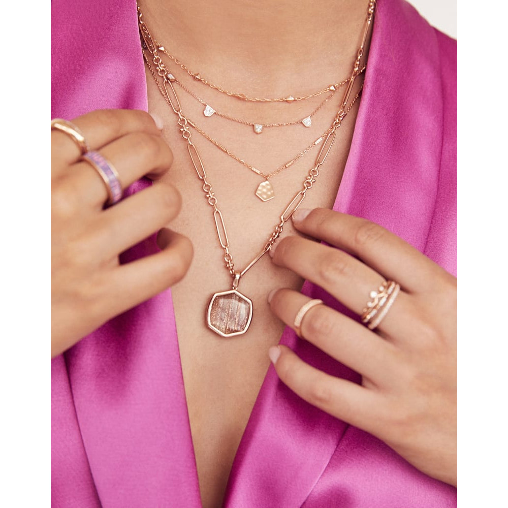 Kendra Scott Shannon 14k White Gold Collar Necklace in White Diamond