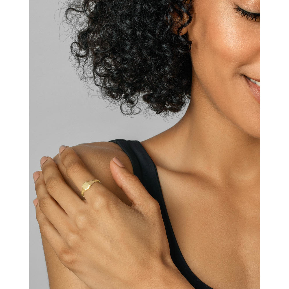 Kendra Scott Davis Signet Ring in 18k Gold Vermeil