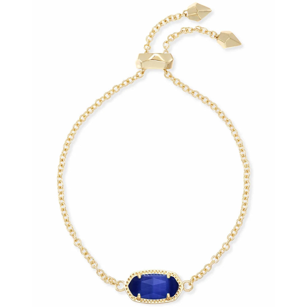 Kendra Scott Elaina Adjustable Chain Bracelet in Cobalt Cats Eye