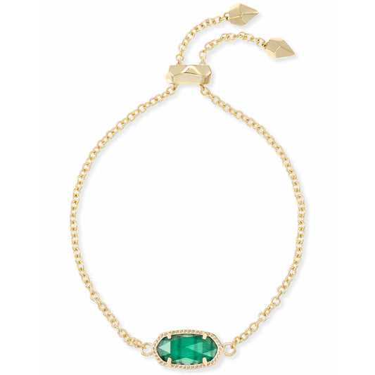 Kendra Scott Elaina Delicate Chain Bracelet in Emerald Cats Eye