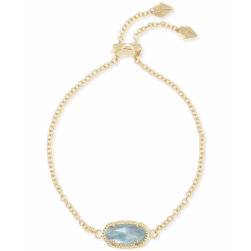 Kendra Scott Elaina Adjustable Chain Bracelet in Light Blue Illusion