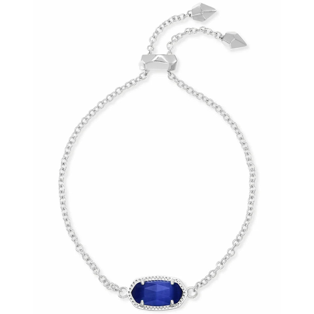 Kendra Scott Elaina Adjustable Chain Bracelet in Cobalt Cats Eye