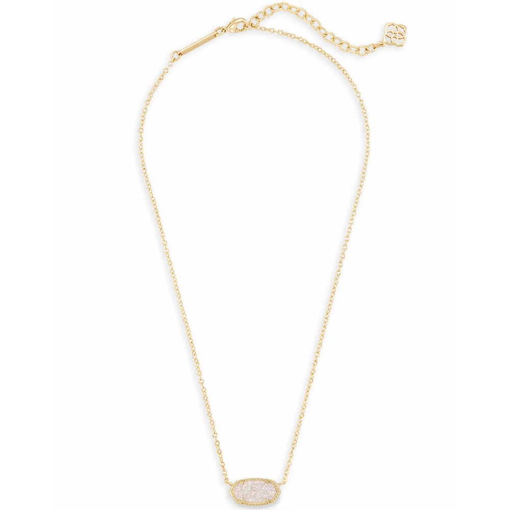 Kendra Scott Elisa Pendant Necklace in Iridescent Drusy
