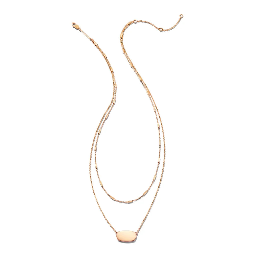 Kendra Scott Rose Gold Elisa Multi Strand Necklace