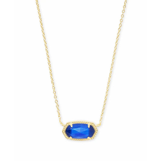 Kendra Scott Elisa Pendant Necklace in Cobalt Cats Eye