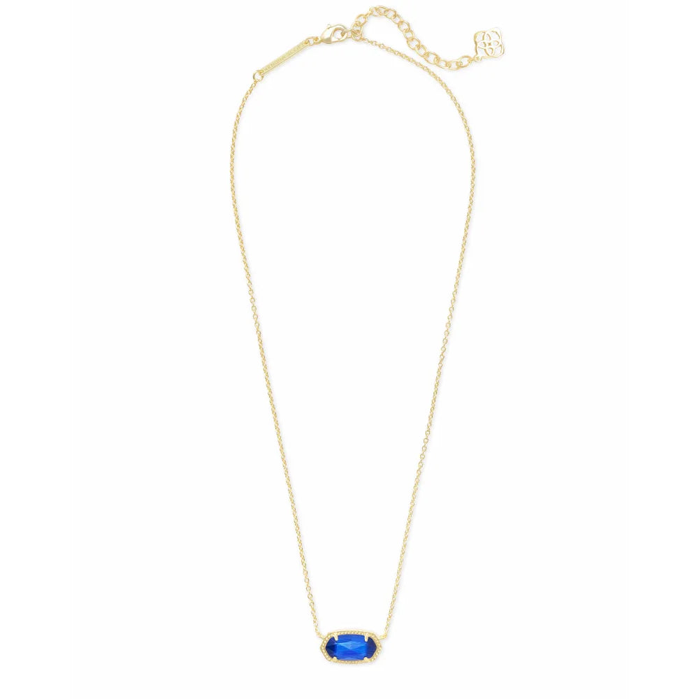 Kendra Scott Elisa Pendant Necklace in Cobalt Cats Eye