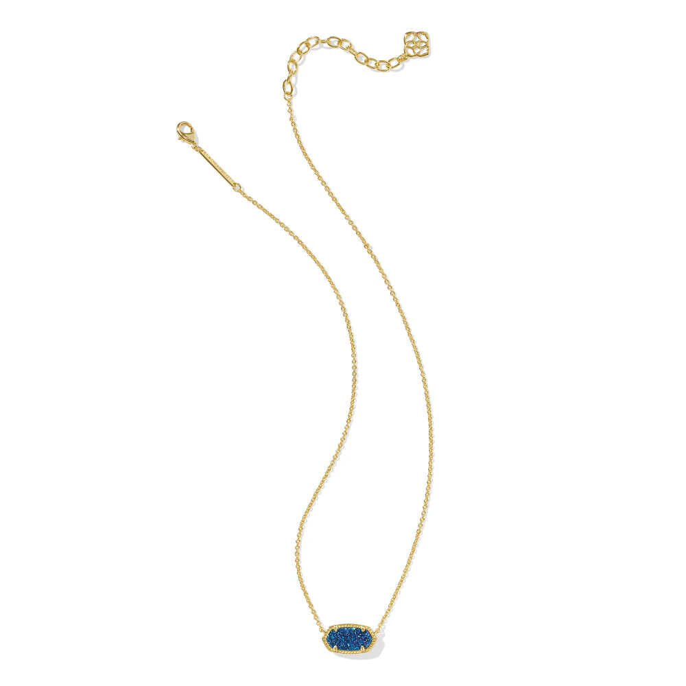 Kendra Scott Elisa Gold Short Pendant Necklace in Drusy