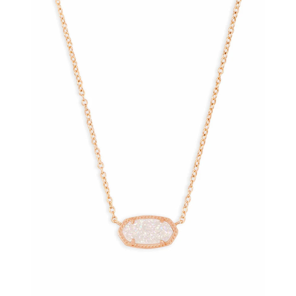 Kendra Scott Elisa Pendant Necklace in Iridescent Drusy